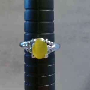 Silver and Yellow  Ring